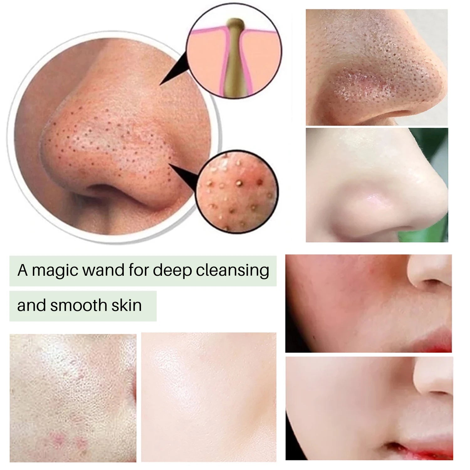 Facial Deep Cleaning Acne Mud Clay Masks Blackhead Remover Skincare Lightening Organic Green Tea Masking Stick